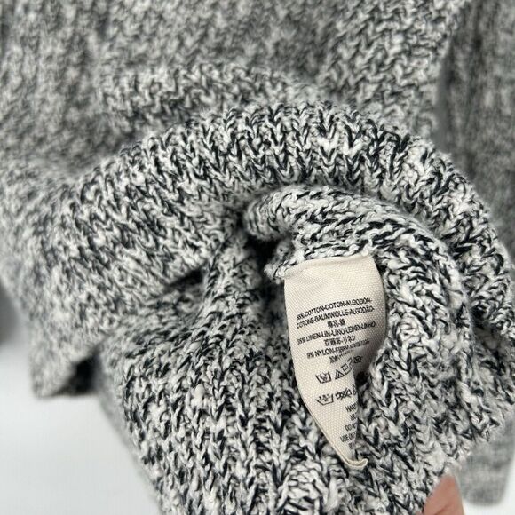 Free People Electric City Sweater Marled Black Pullover Knit Crew Neck Size M - Picture 11 of 11